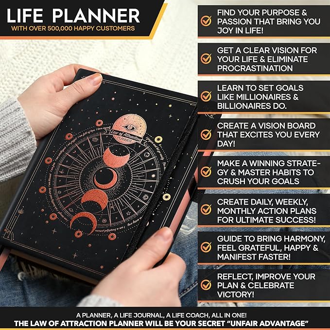 2025-2026 Planner Weekly and Monthly | 16-Month Life Planner to Increase Focus & Productivity | Reduce Overwhelm & Achieve Your Biggest Goals | Include Gift Box & Stickers | Sep 2025-Dec 2026-DeskLoop Office