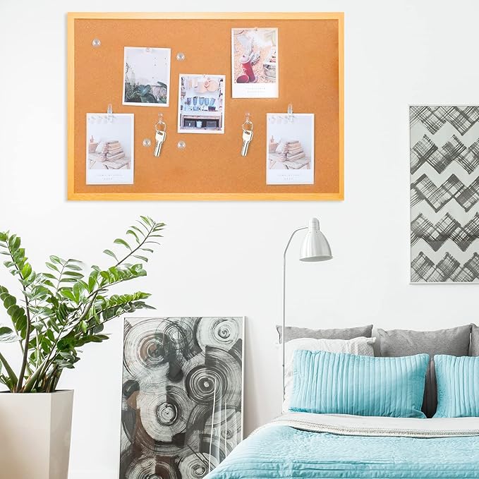 200 Pieces Push Pins Set, 5 Types Clear Thumb Tacks Push Pins for Wall Cork Board Bulletin Boards with Storage Box-DeskLoop Office