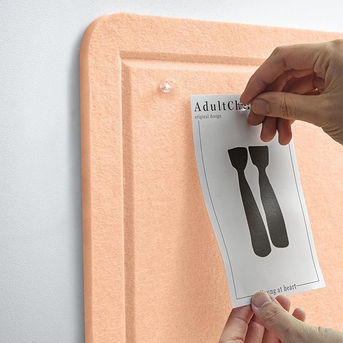 Large Bulletin Board - 48 x 36 Inches, Decorative Felt Pin Board for Wall - 4' x 3' Foldable Photo Display Board with Self-Adhesive Tape, Includes 20 Push Pins - Melon-DeskLoop Office