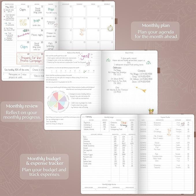 Legend Planner PRO Premium – Large Undated Weekly, Monthly & Budget Planner with Habit Tracker – Life Organizer for Time & Task Management, Goal Setting & Productivity – A4 Size (Rose Gold, New Cover)-DeskLoop Office