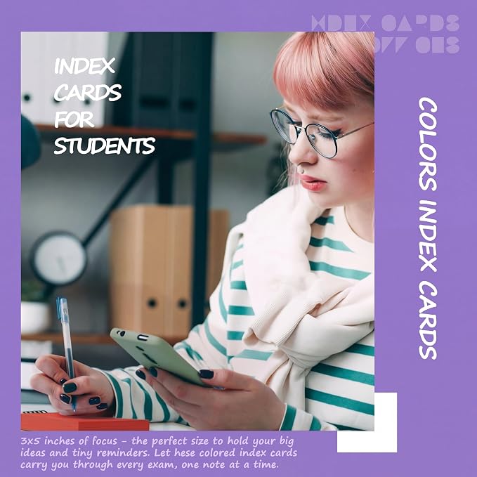 300 Count Colored Index Cards 3x5 Inch - Image 6