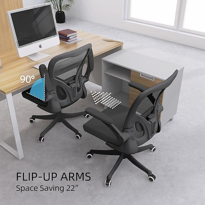 Desk Office Chairs Computer Mesh Chair Executive Chair with Lumbar for Home & Office (05Blcak)-DeskLoop Office