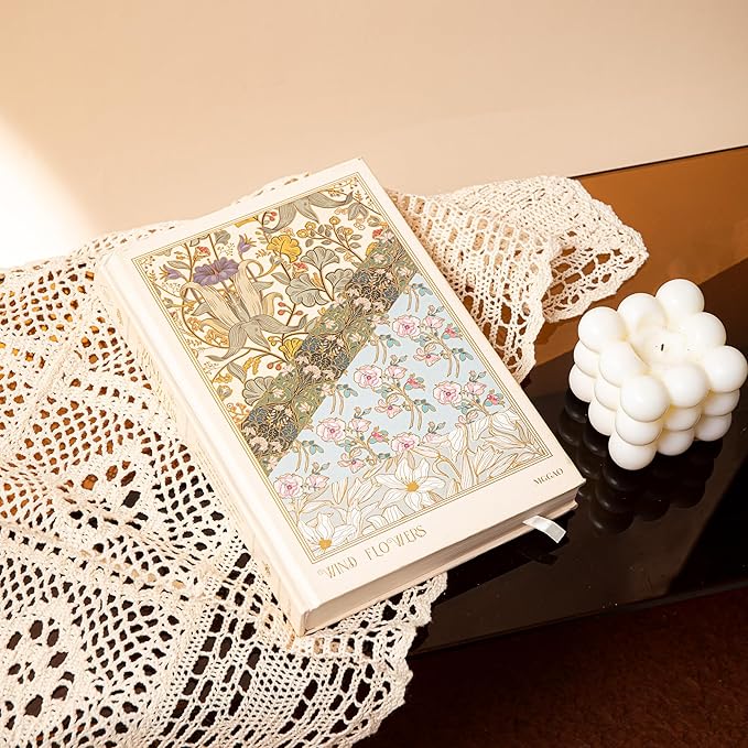 Hardcover Journal for Women Girls, A5 God Lined Journal Notebook, Cute Journal for Writing, Aesthetic Journal, College Ruled Notebook with 100 Gsm Thick Paper, 320 Numbered Pages-DeskLoop Office