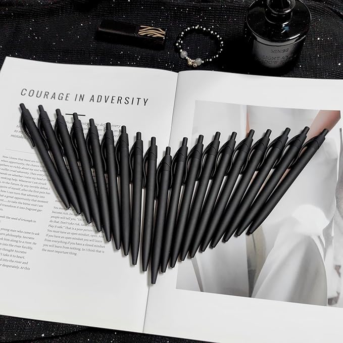 Aozora Pens Bulk 120 Pack Black Click Pens No Bleed Wholesale Retractable Ballpoint Pens Medium Point,Smooth Ink Pens for Journaling School Office Supplies 1.0MM Black Ink-DeskLoop Office