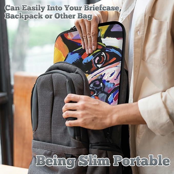 Laptop Sleeve Case Bag 15 inch, Watercolor Dog Slim Carrying Case Durable Handbag Travel Laptop Bag for 15 inch MacBook Air M3/M2/15 Pro/Surface Laptop 7/6/5/4/3/ Dell XPS 15 Plus