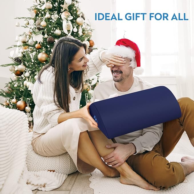 StepLively Foot Rest Ergonomic Pillow for Under Desk at Work, Anti-Fatigue Footrest Support Pillow for Fatigue & Pain Relief, Comfortable for Office Chair, Car Seat & Gaming Chair - Blue-DeskLoop Office