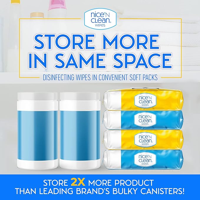 Nice 'N Clean Disinfecting Surface Wipes 304ct | Cleans & Disinfects Home & Kitchen Surfaces | Fresh & Lemon Scent-DeskLoop Office
