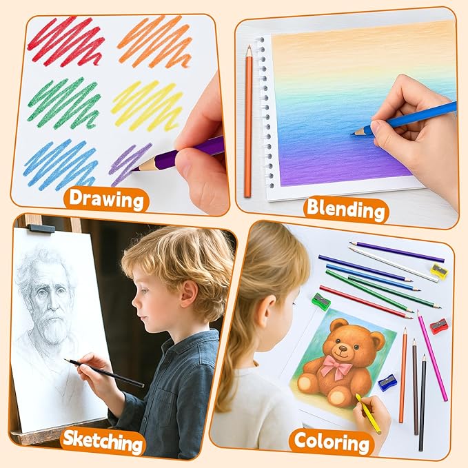 432 Count Colored Pencils Bulk, Colored Pencils for Kids, Pre-sharpened Color Pencils Set 12 Colors, Coloring Pencil Bulk for Teachers School Supplies, Back to School Classroom Prizes Gifts-DeskLoop Office