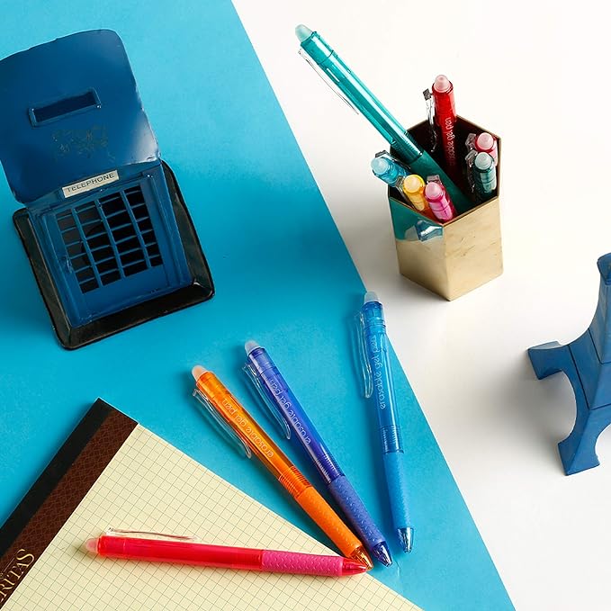 Vanstek 18 Colors Retractable Erasable Gel Pens Clicker, Fine Point(0.7), Make Mistakes Disappear, Premium Comfort Grip for Drawing Writing Planner and Crossword Puzzles-DeskLoop Office