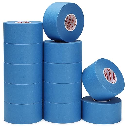 12 Rolls Blue Painters Tape 2 Inch Wide Painters Tape Bulk 1.89In × 660 Total Yd Multi-Purpose Blue Masking Tape for Wall Painting Color Separation Edge Repair Car-DeskLoop Office