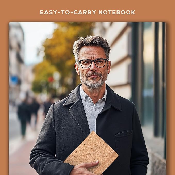 BEECHMORE BOOKS Lined Journal Notebook, 5.8 x 8.3 inch, A5 160 Lined Pages, Hardcover Leather Journals for Women, Men, Writing and Notebooks for Work - 120 GSM Thick Paper, Gifts Box Included-DeskLoop Office