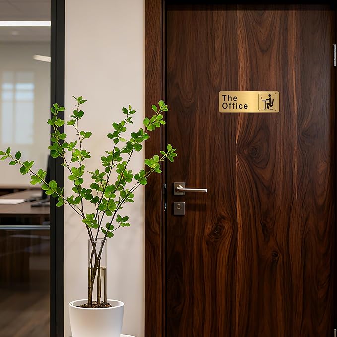 The Office Sign for Home and Business Door,Self-Adhesive Waterproof and - Image 6