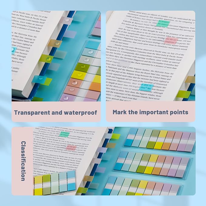 Golcellia Sticky Notes Tabs 900 Pieces Transparent Sticky Tabs, Writable - Image 8