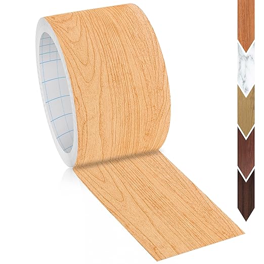 GSCIT Club Wood Grain Repair Tape, 2.4 inch X 100ft Self Adhesive Maple Grain Repair Patch for Tables, Chairs, Baseboards, Doors, Windows, Floors, Handicraft DIY.-DeskLoop Office