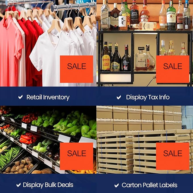 Perco Sale Pricing Labels for Monarch 1136 Price Gun – Case of 8 Sleeves, 112,000 Pricemarking Labels Value Pack-DeskLoop Office