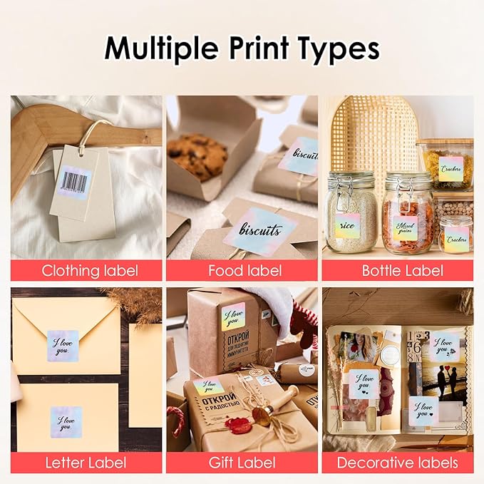 HuiJuKeJi 3 Rolls Thermal Square Label Paper,1.96 "x1.96 Gradient Label Maker Sticker for Phomemo M220/M200/M221/M110 Printer,Multi-Purpose Self-Adhesive Waterproof Labels for Barcode,DIY,Logo,Thanks-DeskLoop Office