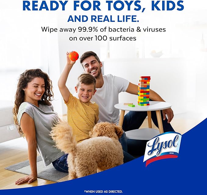 Lysol Disinfectant Wipes, Multi-Surface Antibacterial Cleaning Wipes, For Disinfecting and Cleaning, Lemon and Lime Blossom, 80 Count (Pack of 3)-DeskLoop Office