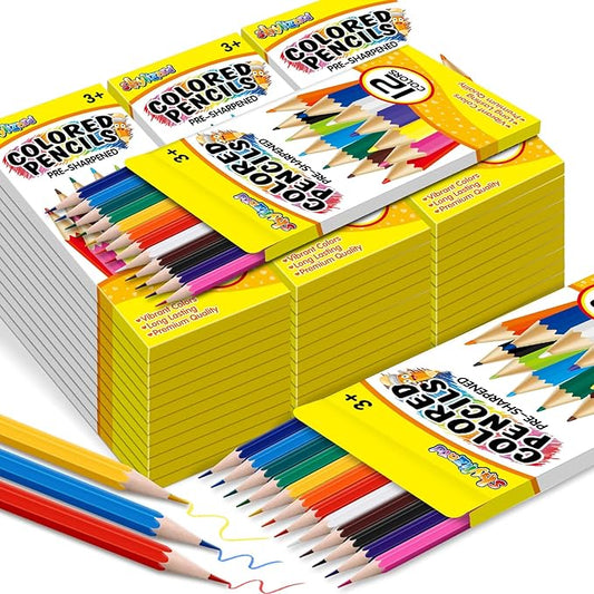 Colored Pencils Bulk 432 Count, Pre-Sharpened Color Pencils for Kids and Adults, 32 Packs Color Pencil Set 12 Colors, Bulk Art Supplies for Teachers, Back to School Supplies, Classroom Prizes-DeskLoop Office
