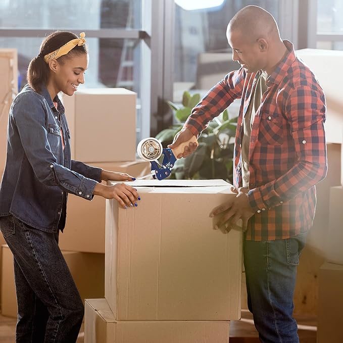 Amazon Basics Packing Tape for Moving boxes, Shipping Tape Refills, Clear, 1.88-Inch Wide x 109 Yards, 6-Pack, Total 654 Yards-DeskLoop Office