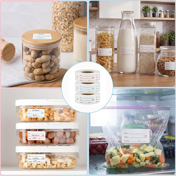 3 Rolls 1500 Pieces Removable Food Labels, 1 x 2 Inch Date Stickers - Image 7