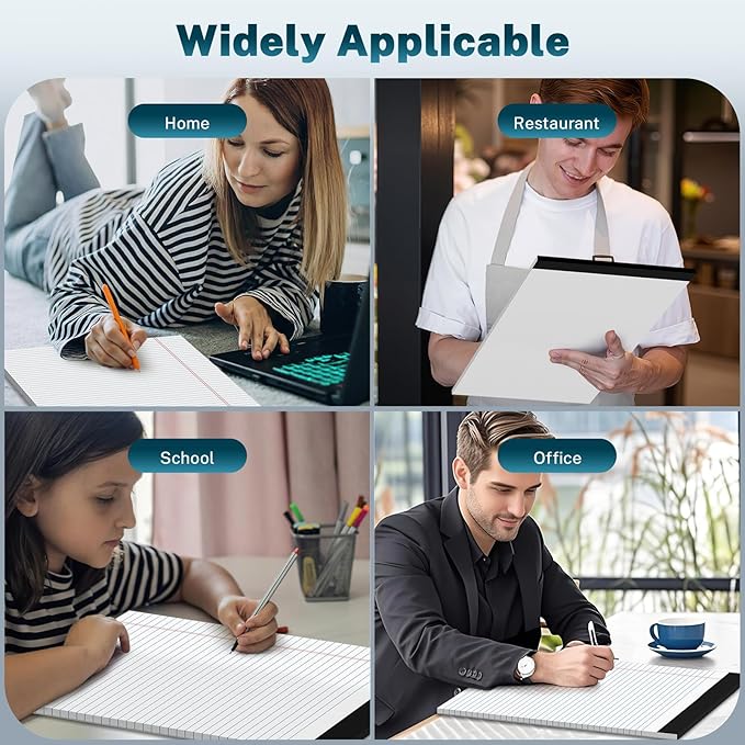 12 Pcs Legal Pads 8.5" x 11" College Ruled Note Pads 8.5 x 11.75 Inch Micro-Perforated Notepad 360 Sheets in Total Lined Writing Paper Notebook for Office, School Supplies & To-Do Lists 30 Sheets/Pad-DeskLoop Office