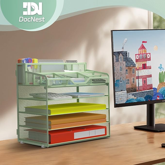 Docnest 5 Tier Mesh Desk Organizer - Image 7