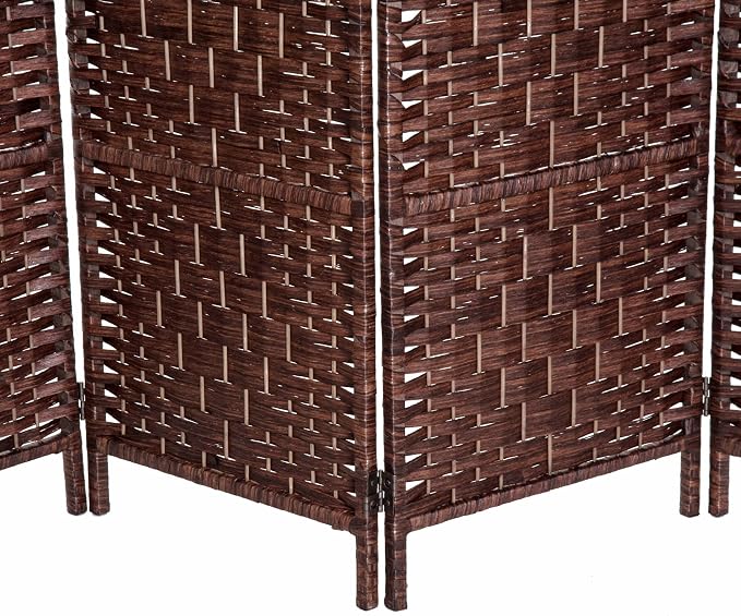 HOMCOM Room Divider, 6 Panel Folding Privacy Screen, 6FT Tall Portable Wicker - Image 9