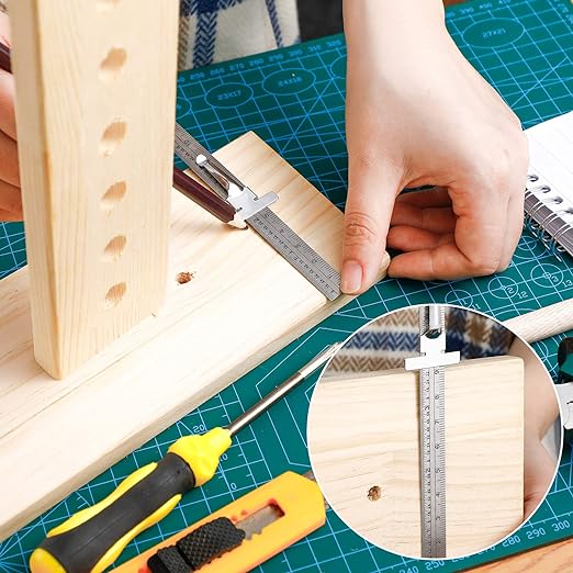 6 Inch 15 cm Pocket Ruler Flexible Precision Stainless Steel Ruler with Detachable Clips Stainless Steel Pocket Clip Scale Gauge Metric British System(2 Pieces)-DeskLoop Office