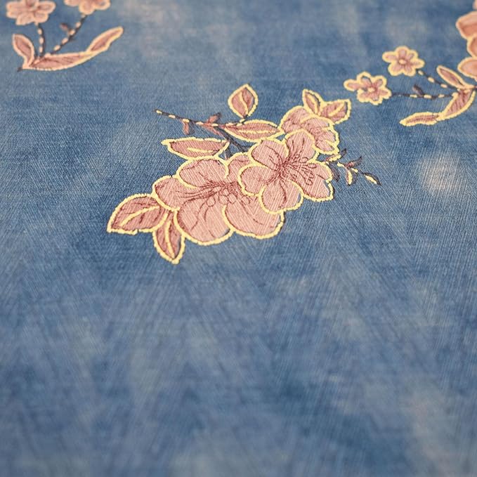 BLBMH Book Covers for Paperbacks Fit for 5.5x8.5 inch Adjustable Book Jacket Cover for Women Over 15 Soft Cloth Protector for Bible Novels Notebook Journal Book Lovers Gifts - Flower 3 Blue 8.5in-DeskLoop Office