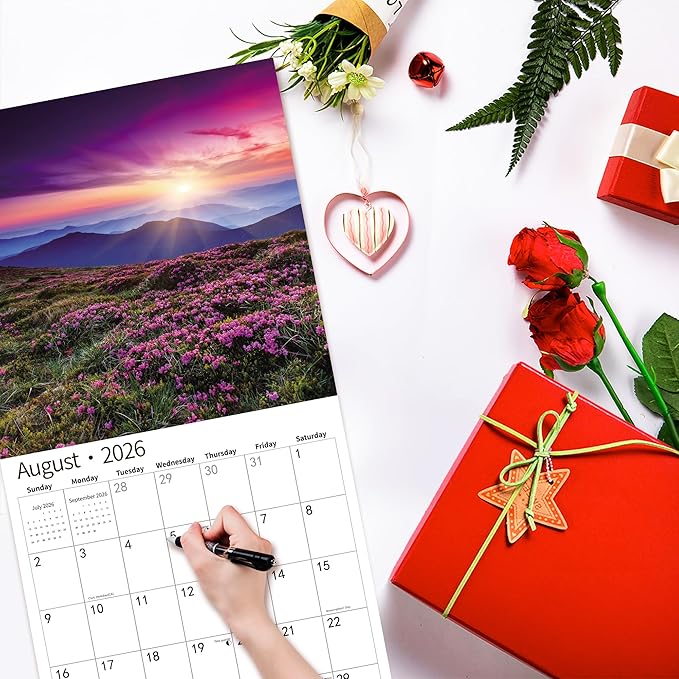 2026 Wall Calendar,Calendar 2026, July 2025 - December 2026, Wall Calendar Brilliant Seasons, 12" x 24" Opened,Full Page Months Thick & Sturdy Paper for Gift Perfect Calendar Organizing & Planning-DeskLoop Office