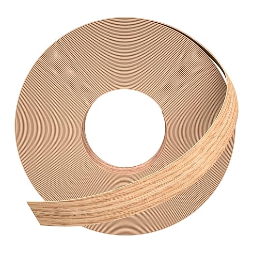 GSCIT Club Red Oak Edge Banding, 3/4 inch x 50ft roll of Veneer Edge Banding Preglued Flexible, Real Wood Tape Banding-DeskLoop Office