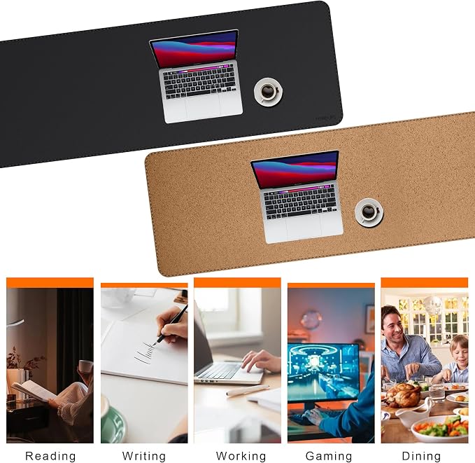Mydours 70.9"x19.7" Black Desk Pad - Image 6