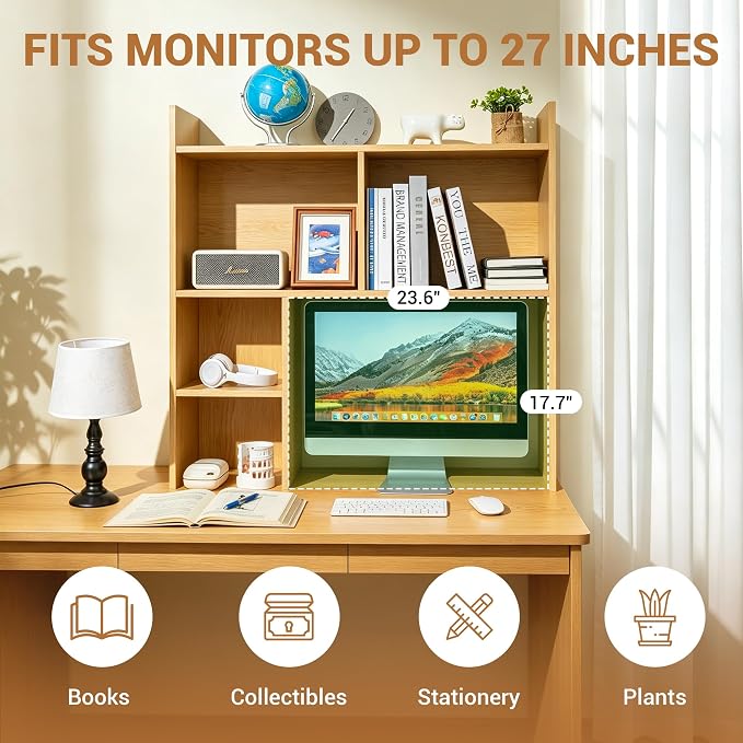 deli Desktop Shelf, Desk Hutch - Image 8