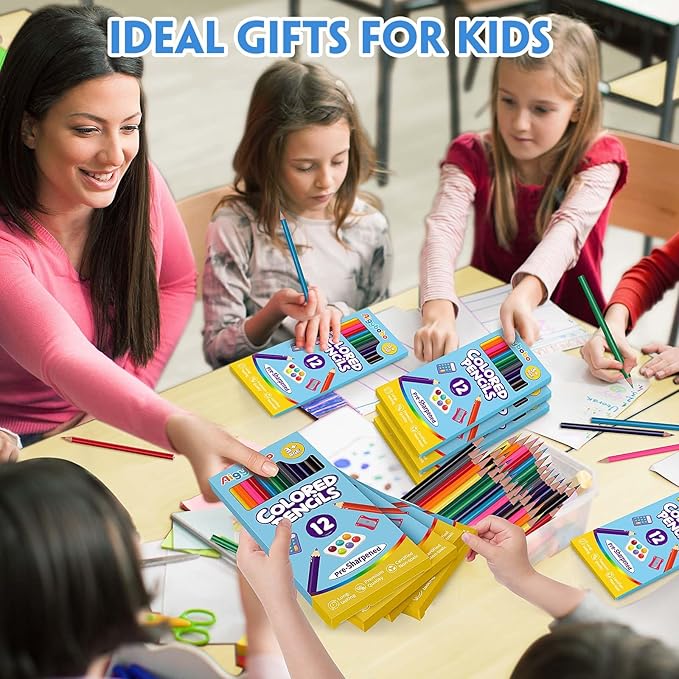 Aigybobo 432 Count Colored Pencils Bulk, 36 Pack Colored Pencils for Kids 12 Colors, Pre-sharpened Color Pencils, Bulk Coloring Pencils School Supplies for Teachers, Classroom Prizes, Art Supplies-DeskLoop Office