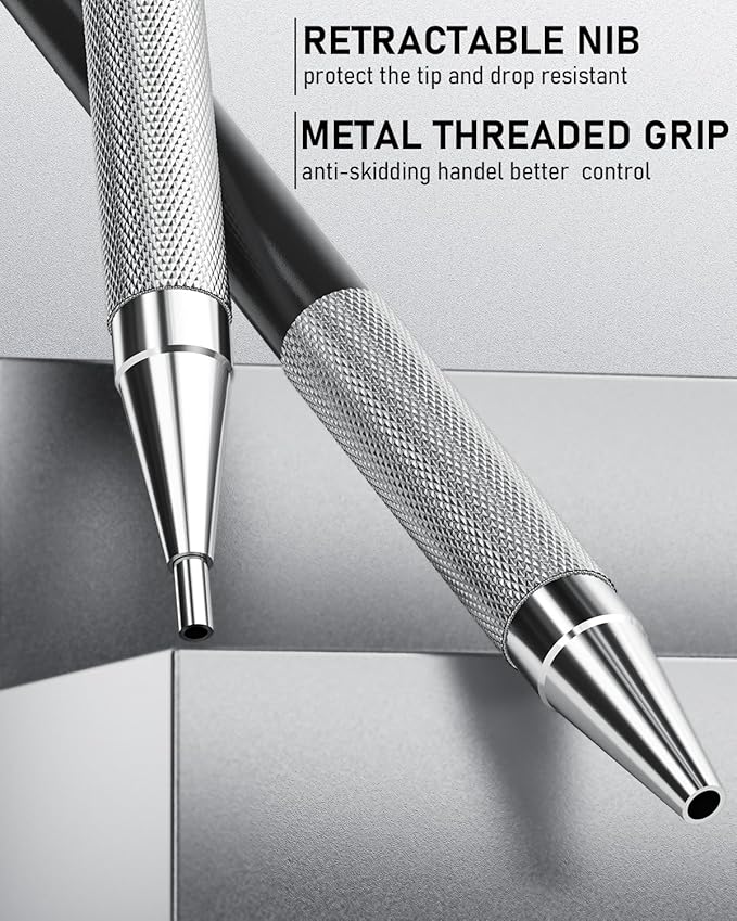 Nicpro 38PCS Art Mechanical Pencils Set in Leather Case, 3 PCS Metal Drafting Pencil 0.5, 0.7, 0.9 mm & 5 PCS 2mm Lead Holder (6B 4B 2B HB 2H 4H Colors) For Sketching Drawing With 20 Tube Lead Refills-DeskLoop Office