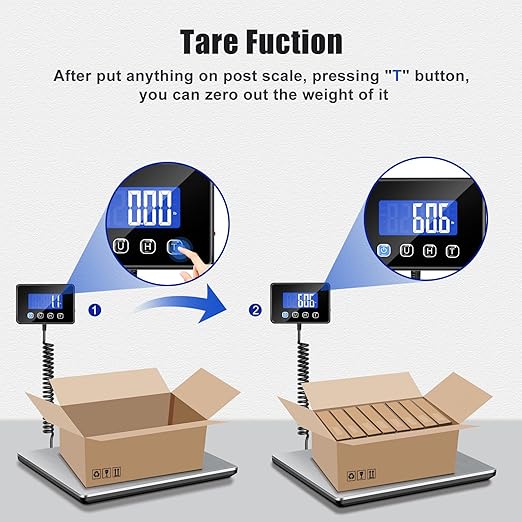Shipping Scale, 660lbs Heavy Duty Digital Postal Scale for Packages, 0.35oz High Accurate Postage Scale for Small Business, Luggage, Home Use, Battery & Charging Cable Include-DeskLoop Office