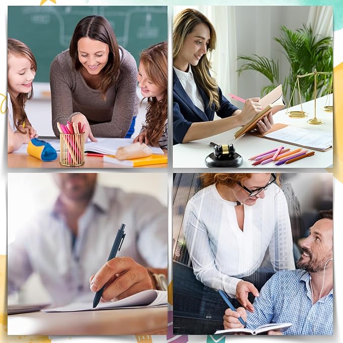 50 Pcs Ballpoint Pens Bulk Retractable Writing 1. 0 mm Black Ink Cute Pens Smooth Writing Color Fancy Gift for Teacher Student Employee Office School Home Baby Shower Supplies (Morandi)-DeskLoop Office