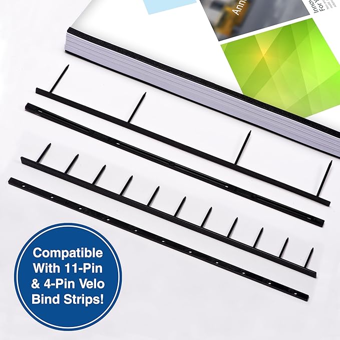 PrintWorks Professional Pre-Punched 11 Hole Velo Bind Paper for 11 Pin & 4 Pin Binding Spines - Book Binding Printer Paper - Made in the USA - 500 Sheets - 8.5" x 11" - 20 lb - 92 Bright White (04330)-DeskLoop Office