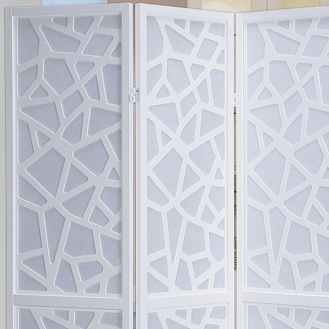 NicBex Room Divider 4 Panel Room Dividers with Paper-Looking Partition Room Dividers and Folding Privacy Screens Wall Divider for Home, Office, Room Separation,70" W x 1" D x 70" H, White-DeskLoop Office
