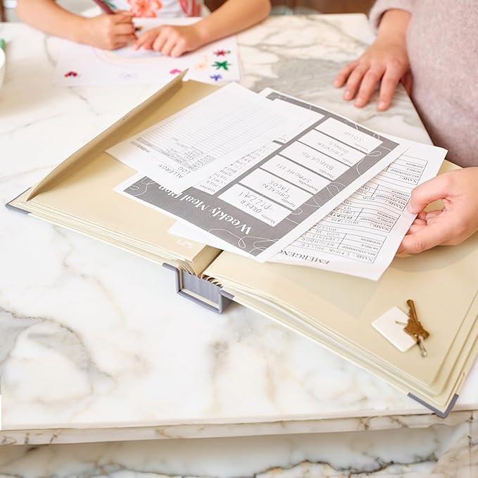 Savor | 2025 Edition The Folio™ Document Organizer | Custom Dyed Cloth-Bound Expanding File for Important Papers, Passports, Birth Certificates & More | Ideal for Home Organization & Graduation Gift-DeskLoop Office