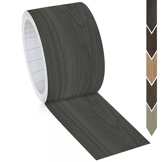 GSCIT Club Wood Grain Repair Tape, 2.4 inch X 250ft Self Adhesive Dark Walnut Grain Repair Patch for Tables, Chairs, Baseboards, Doors, Windows, Floors, Handicraft DIY.-DeskLoop Office