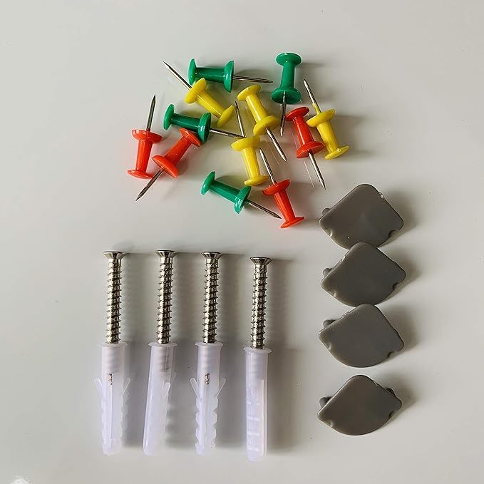 BIBOC Cork Bulletin Board,Cork Board,Felt Board, Pin Board, Notice Board, Memo Board for Homes or Offices,18 X 24 Inches, Silver Aluminium Frame-DeskLoop Office