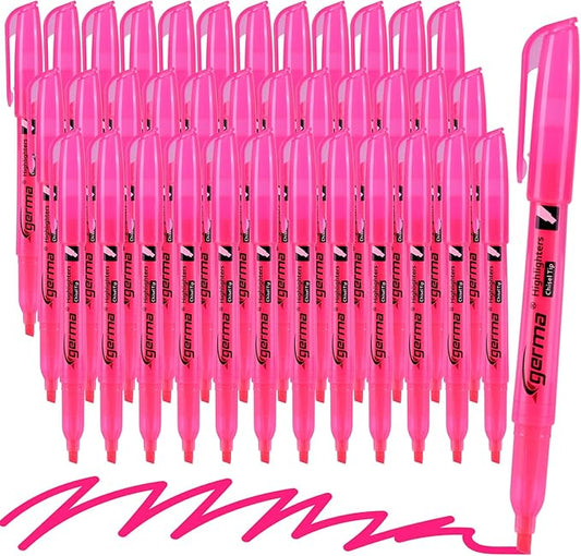 Highlighters 36 Pack, Chisel Tip Pink Highlighter Bright Colors, Quickly Drying, Perfect for Students Kids Adults Highlighting in Classroom, School, Office-DeskLoop Office
