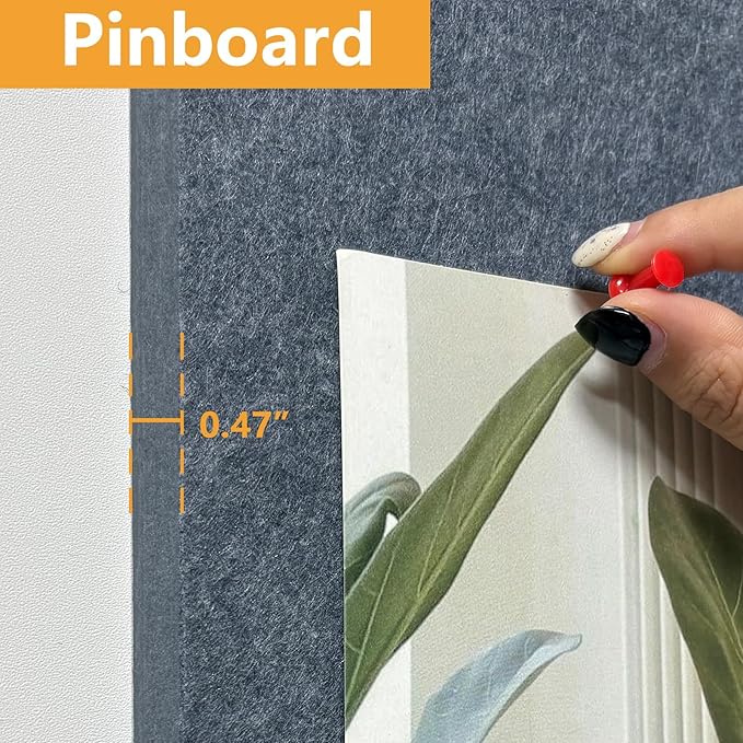 Thick Cork Board for Wall with Pins, 36" x 24" Bulletin Board Self-Adhesive Pin Board | Customized 6 Packs Felt Tiles for Office Home Wall Decor-DeskLoop Office