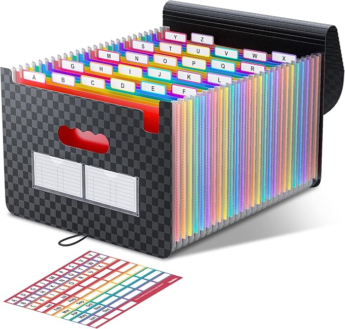ThinkTex Accordion File Organizer, 26 Pockets Expanding File Folders, Monthly - Image 7