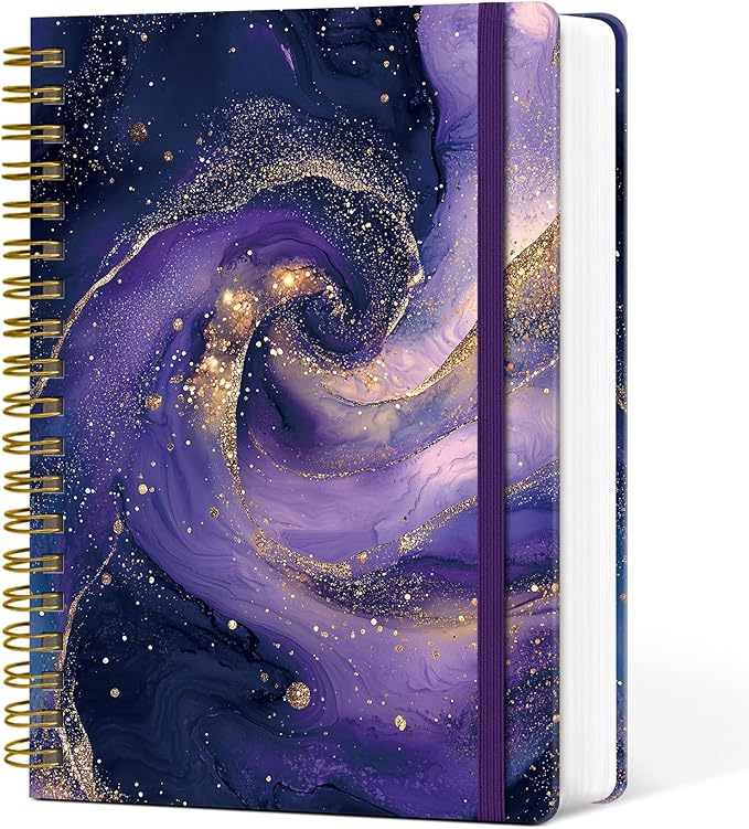Lined Spiral Notebook Journal for Work, 300 Pages Thick B5 College Ruled by Taja