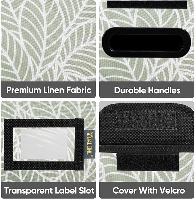 BALEINE File Organizer Box with Lid, Collapsible File Folder Organizer with Plastic Slide, Hanging File Folder Box for Office Document Storage (2 Pack, Antique Foliage, S)-DeskLoop Office