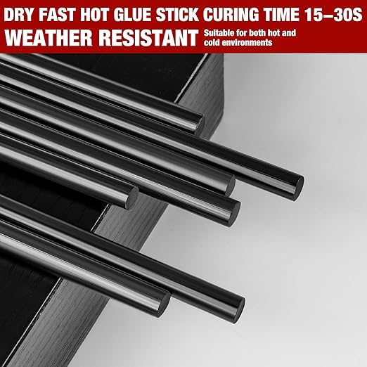 Arrow Mini Hot Glue Sticks, 200 Pack Black Glue Gun Sticks, 4" and 5/16'' Diameter High Viscosity All-Purpose Gun Stick for DIY Art, Craft General Repairs, Festival Home Decoration-DeskLoop Office