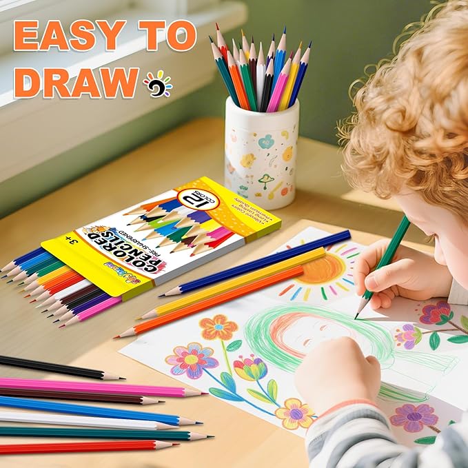 Colored Pencils Bulk 432 Count, Pre-Sharpened Color Pencils for Kids and Adults, 32 Packs Color Pencil Set 12 Colors, Bulk Art Supplies for Teachers, Back to School Supplies, Classroom Prizes-DeskLoop Office