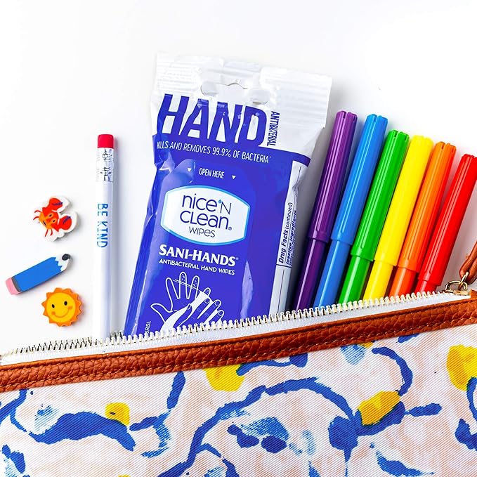 Nice 'N Clean Sensitive Skin Wet Hand Wipes Infused with Aloe & Vitamin E, Blue, 400 Count-DeskLoop Office